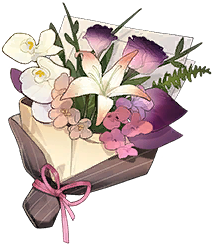 手捧花束